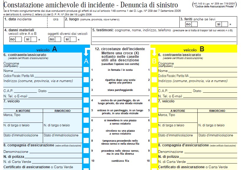 CAI Costatazione amichevole